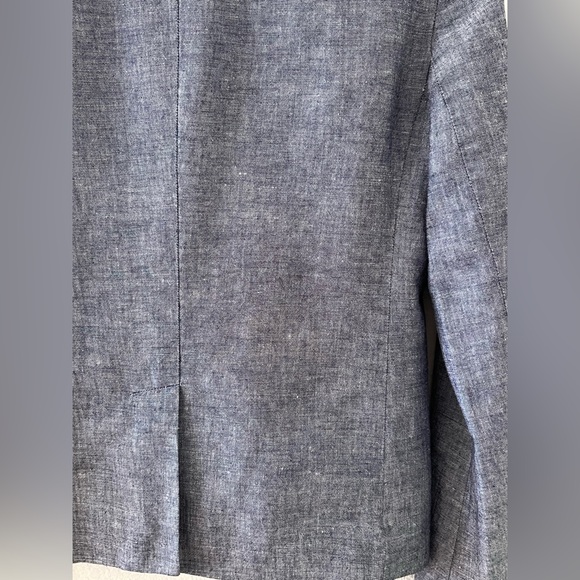 Gap Denim Linen-Cotton Blazer. Size: 4 Color : Denim blue - Picture 7 of 10